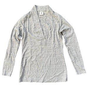 Cabi Style# 3060 V-Neck Heather Gray Long Sleeve Tee Top Size XS